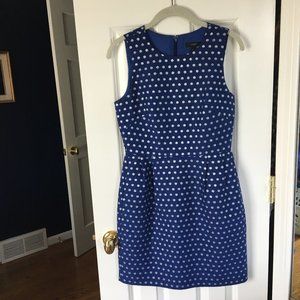 J. Crew Sparkle Dot Navy Polka Dot Cocktail Dress